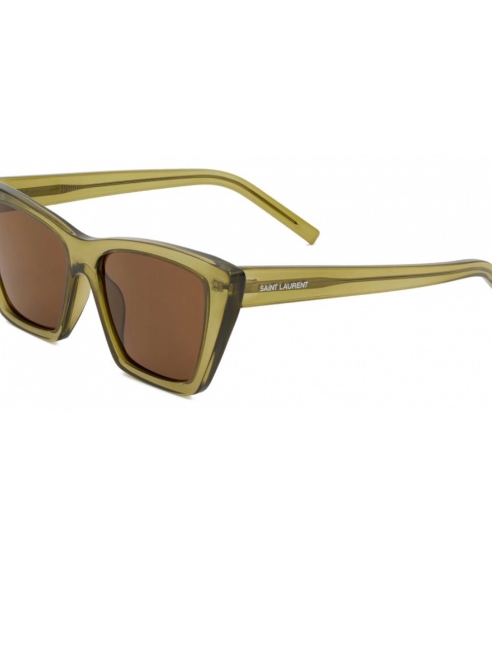 Yves Saint Laurent - SL 276 Mica - Transparent Acid Green - Cateye Sunglasses - Picture 6 of 6